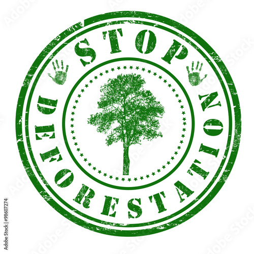 Stop deforestation stamp