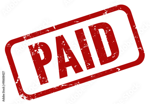 Grunge stamp red paid