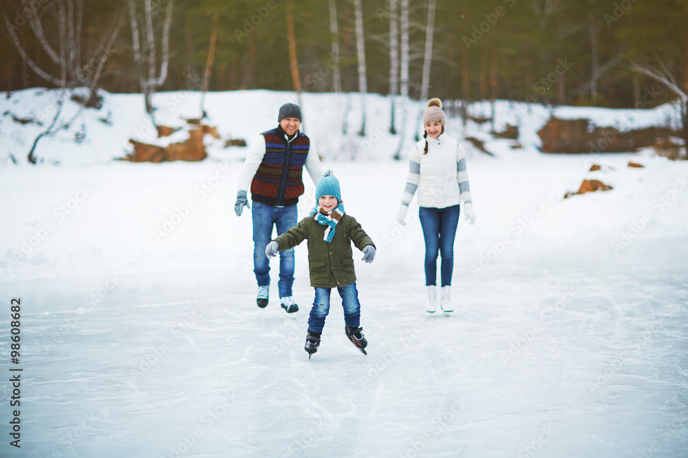 Boy skating