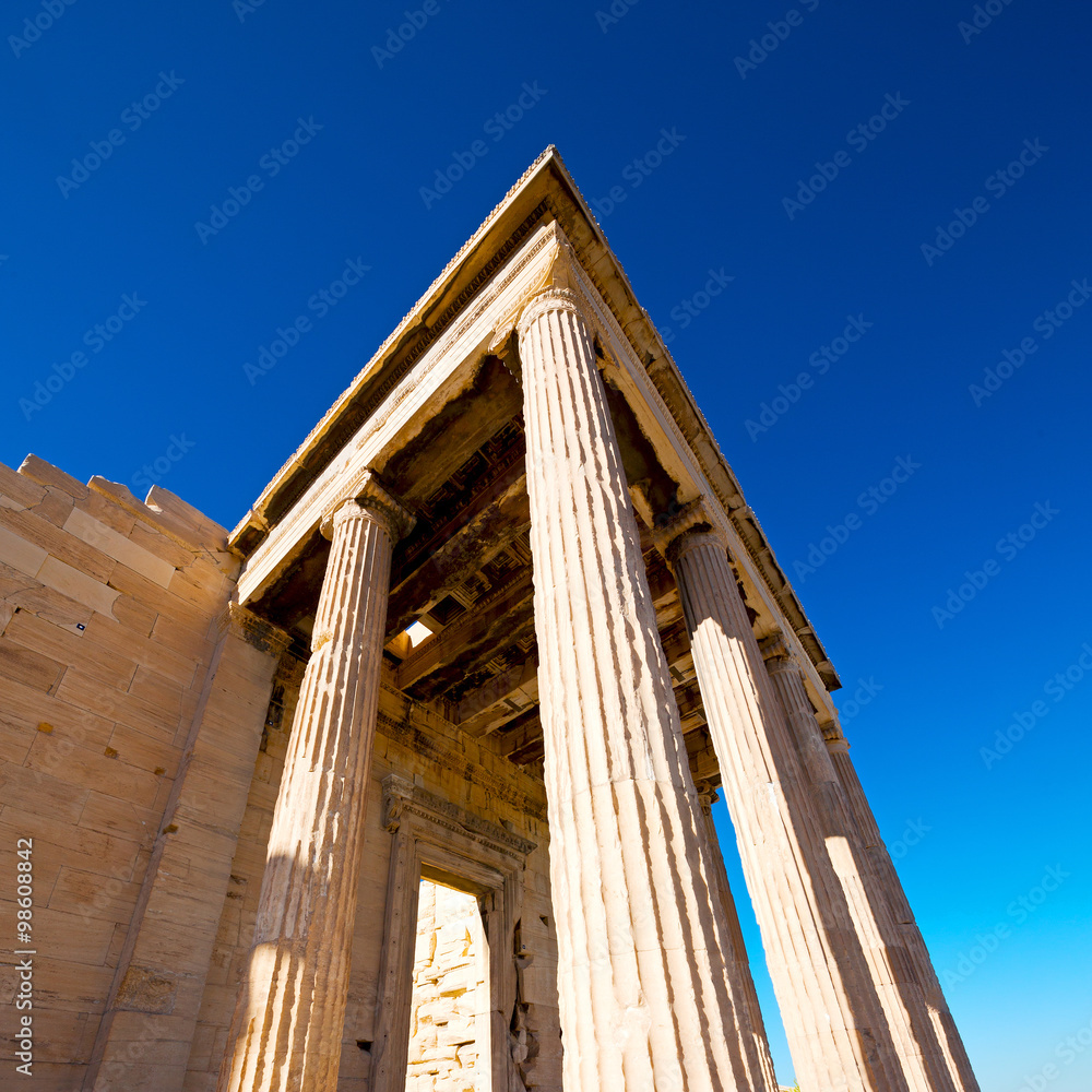 athens  acropolis and  historical    in greece the old architect
