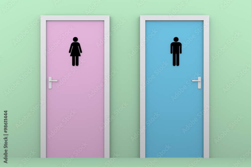 Obraz premium toilet doors color