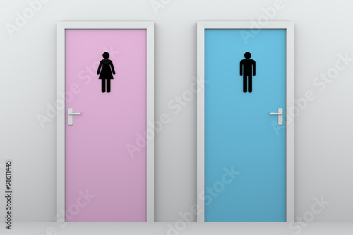 toilet doors for boys and girls