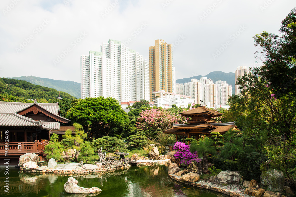 Chi lin temple in nan lian garden in hong kong