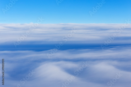 Aerial Shot of Sky Background with Clouds
