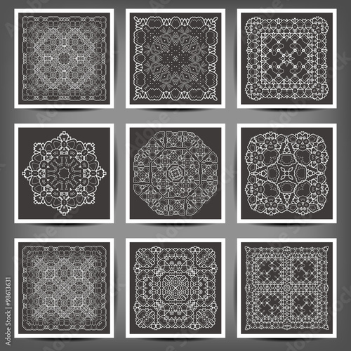 Set of elegant floral monogram design templates for one or two letters .