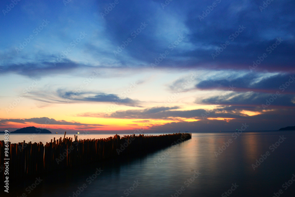 sky and cloud in sunrise on Andaman Sea