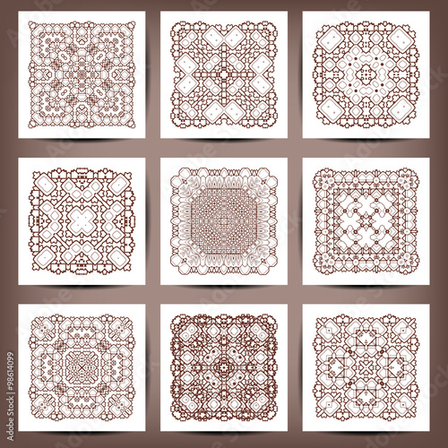 Set of elegant floral monogram design templates for one or two letters .