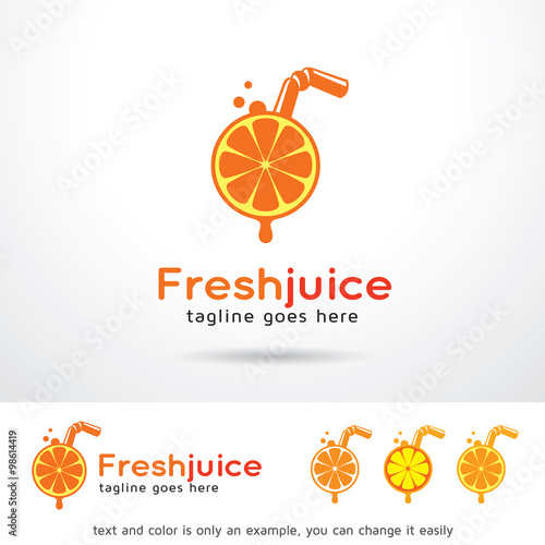 Fresh Juice Logo Template Design Vector