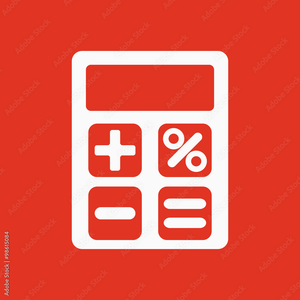 The calculator icon. Accounting symbol. Flat The calculator icon. Accounting symbol. Flat