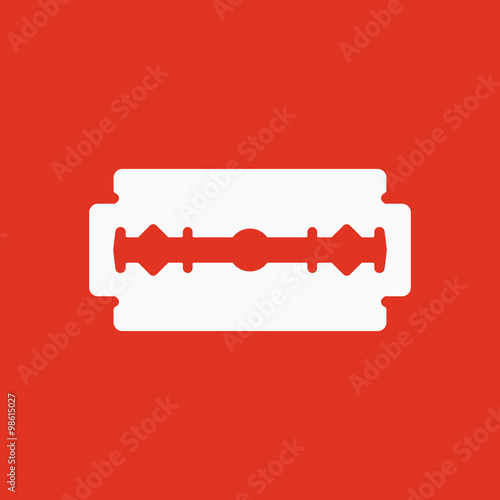 The blade razor icon. Shaver symbol. Flat