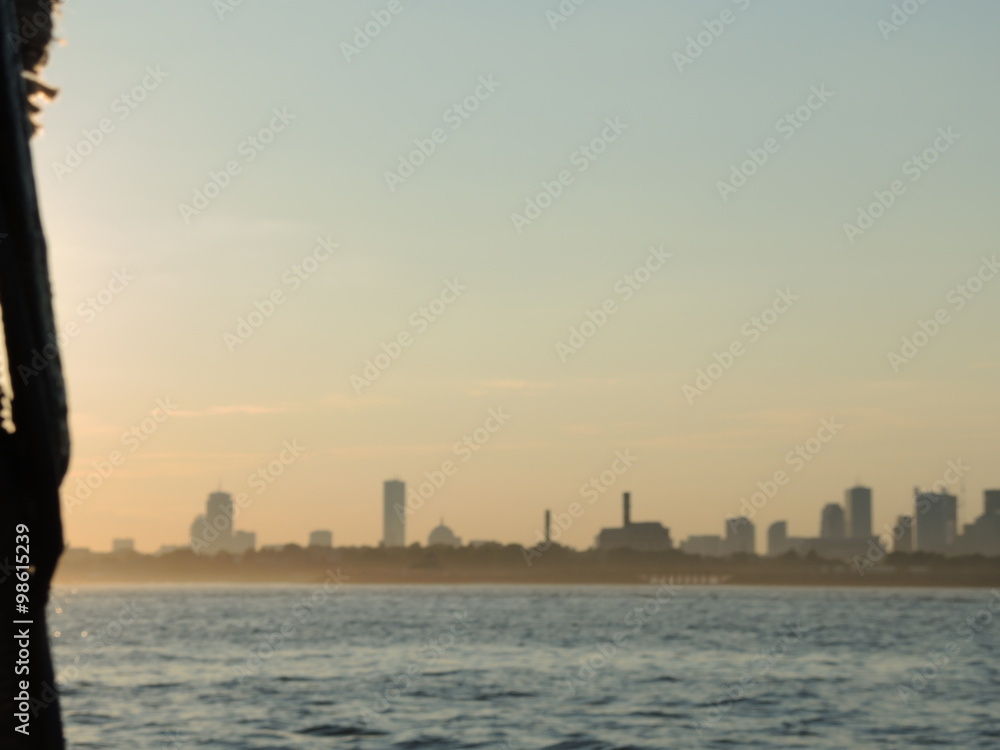 Skyline Boston vom Boot