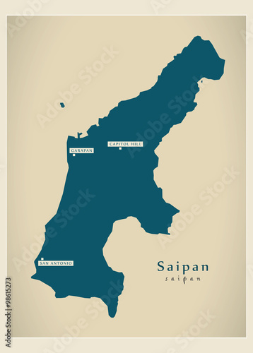 Modern Map - Saipan MP