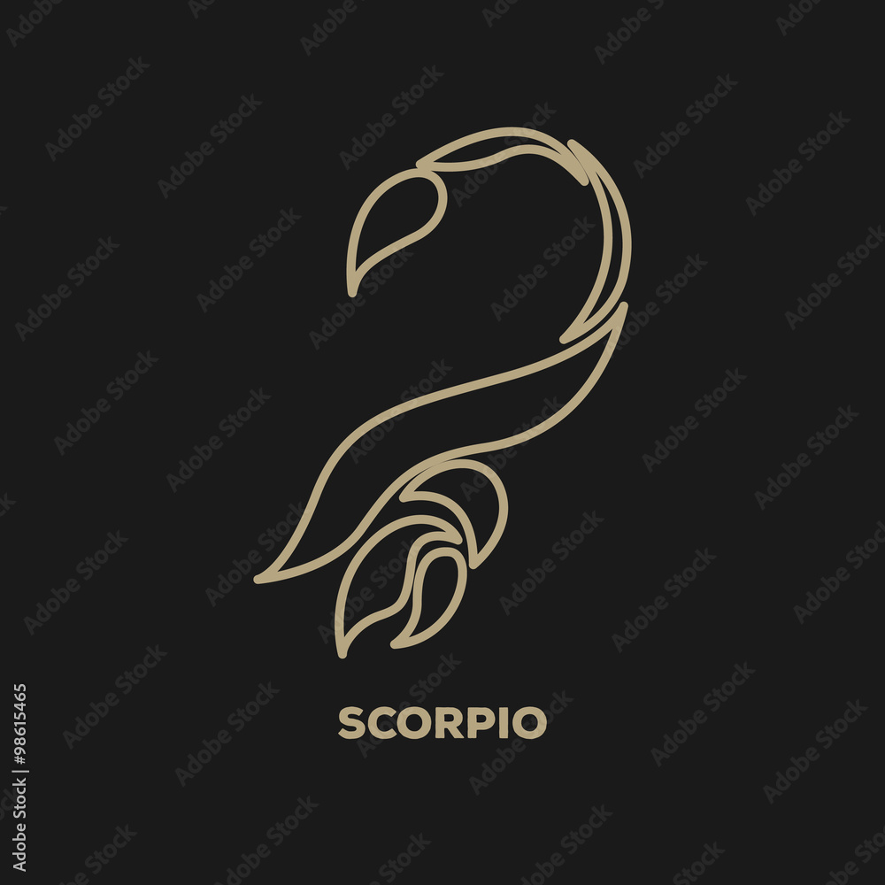 Obraz premium Scorpio logo vector