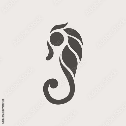 seahorse logo vector