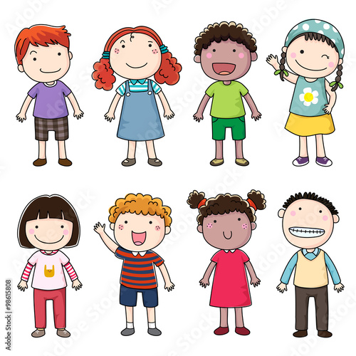 Collection of happy children