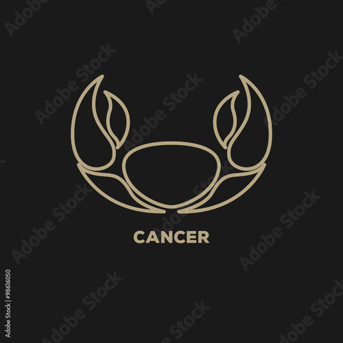 cancer horoscope logo vector