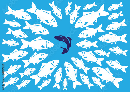 The Odd One Out Vector Illustration