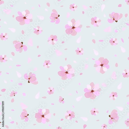 seamless pattern  flowers with petals © artverau