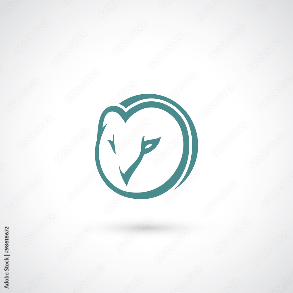 Naklejka premium Barn owl symbol