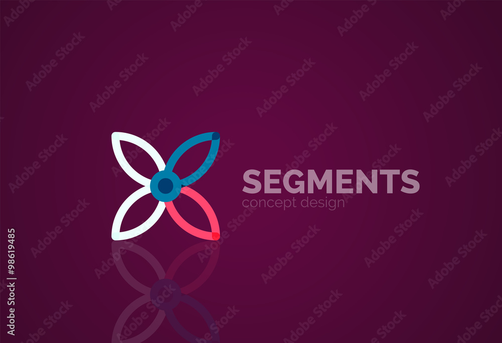Vector outline minimal abstract geometric logo Vector outline minimal abstract geometric logo