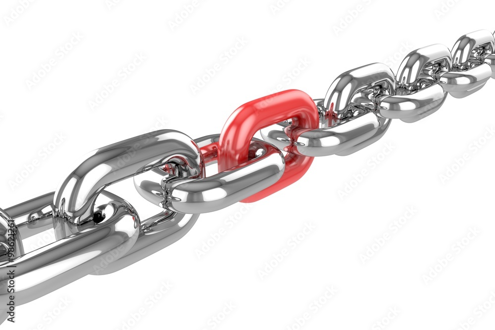 Obraz premium render stainless steel chain