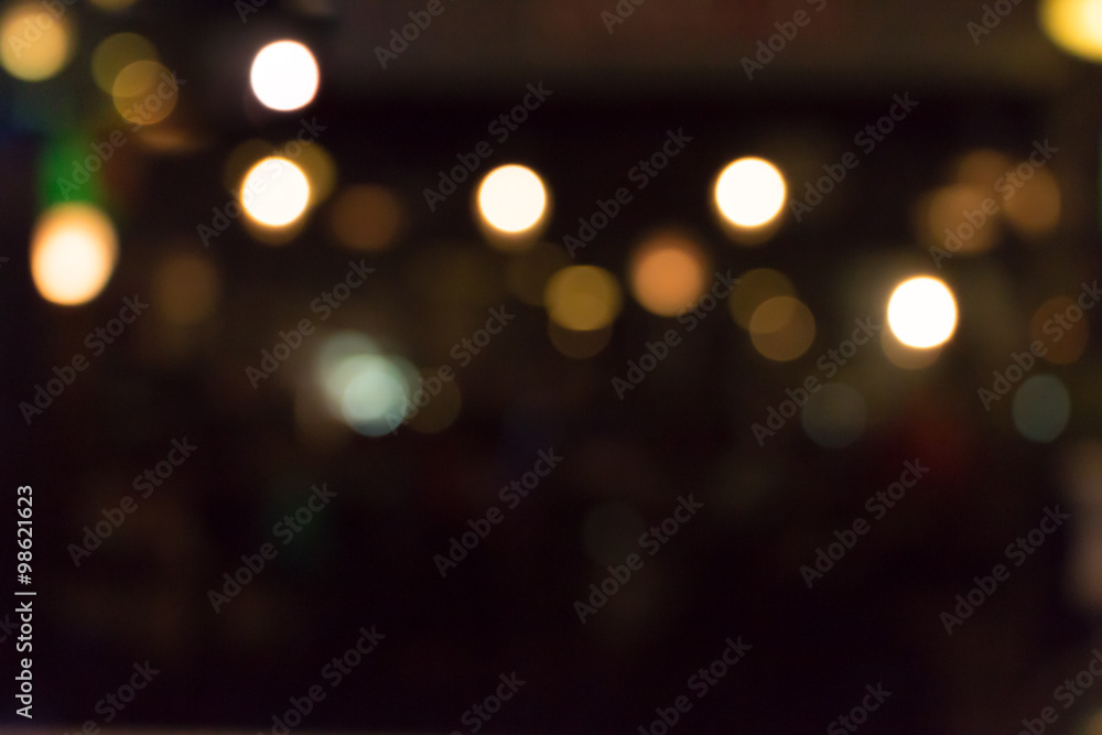 Bokeh from lighting in the Pub bar