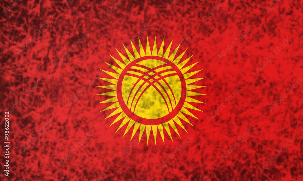 Flag of Kyrgyzstan.