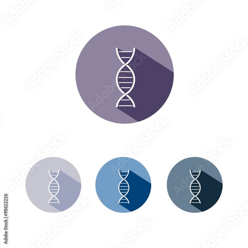 Icono cromosoma colores botón sombra
