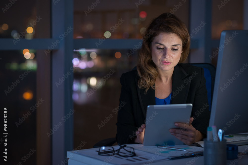 Working in night office Working in night office