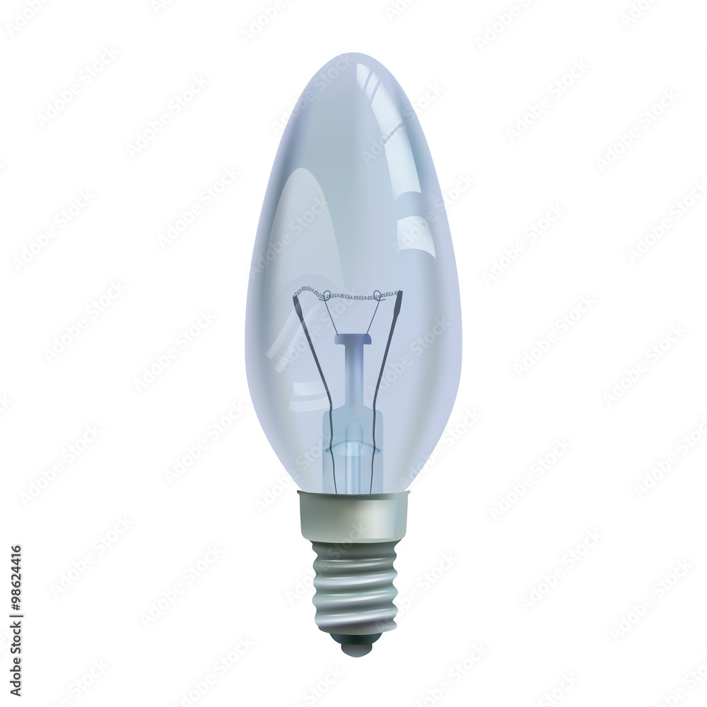 Realistic bulb isolated on white background. Realistic bulb isolated on white background.