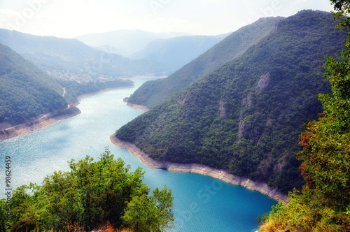 Lake Piva (Pivsko Jezero) reservoir, Montenegro photo