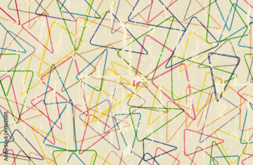 grungy seamless triangle pattern, vector, fictional artwork