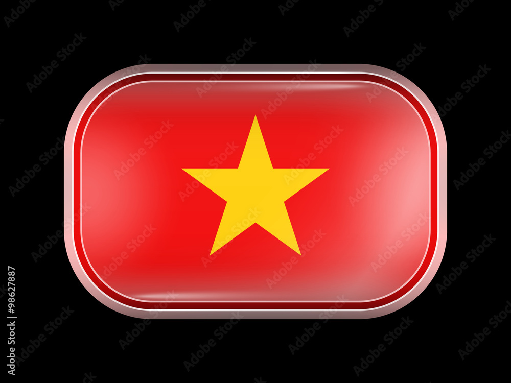 Vietnam Variant Flag. Rectangular Shape with Rounded Corners Vietnam Variant Flag. Rectangular Shape with Rounded Corners