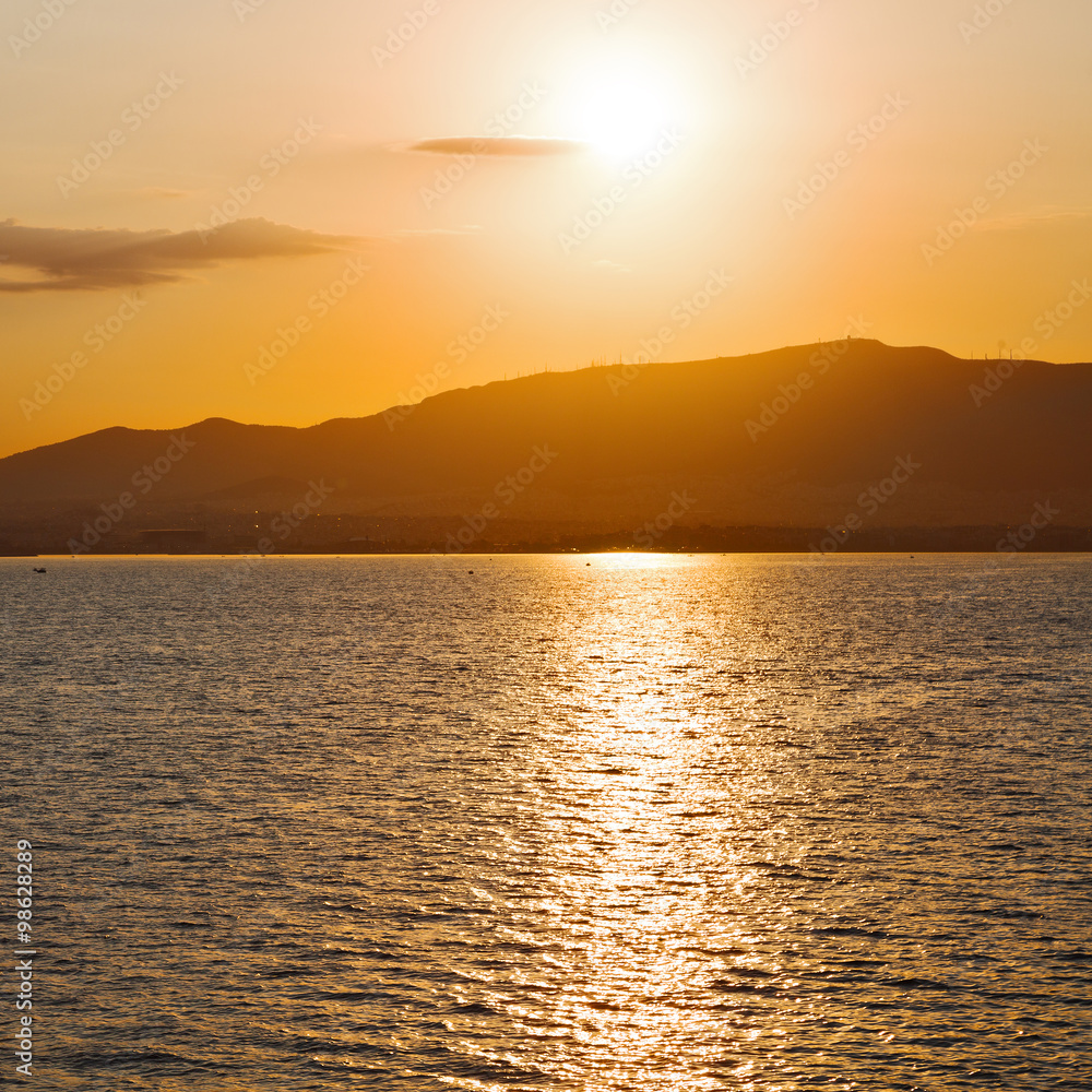 in santorini hill greece sunset and the sky mediterranean red in santorini hill greece sunset and the sky mediterranean red
