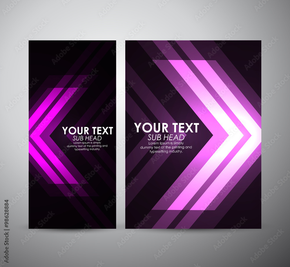 Abstract purple Arrow in Brochure business design template or roll up. Vector Illustration Abstract purple Arrow in Brochure business design template or roll up. Vector Illustration