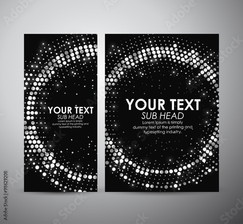 Abstract circle shining pattern. Brochure business design template or roll up. Vector illustration