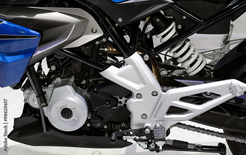 close up big bike engine