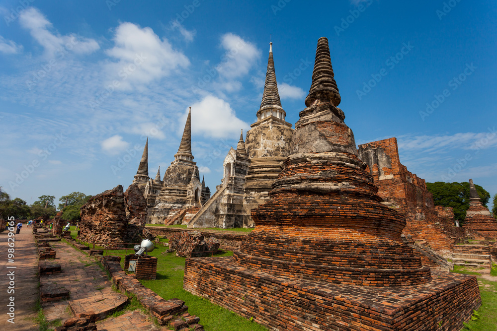 Ancient Pagoda in Wat Phrasisanpetch (Phra Si Sanphet). Ayutthay Ancient Pagoda in Wat Phrasisanpetch (Phra Si Sanphet). Ayutthay