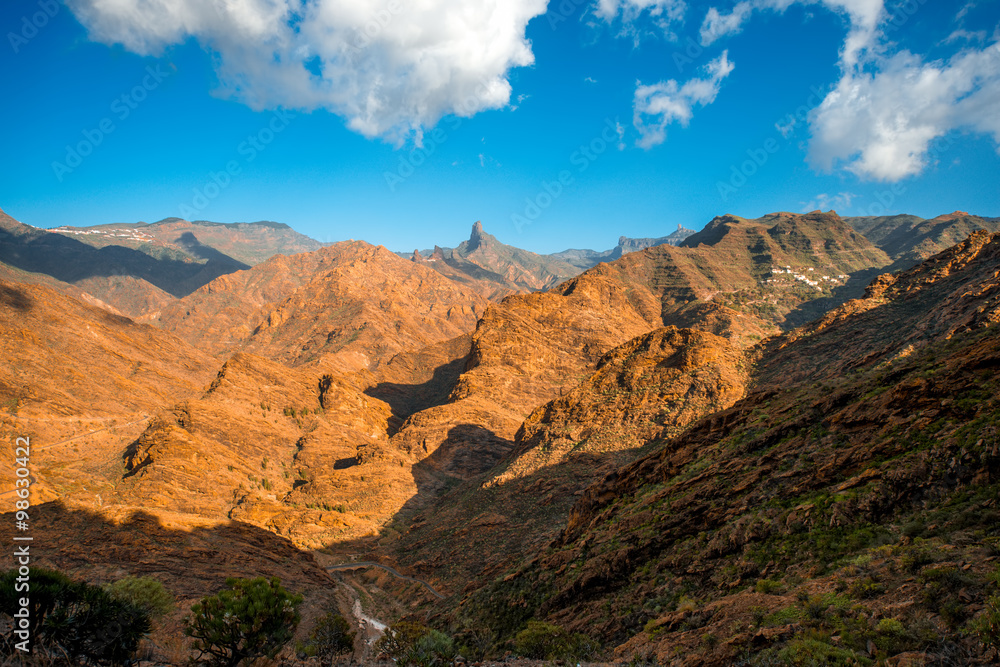 Mountains on western part of Gran Canaria island