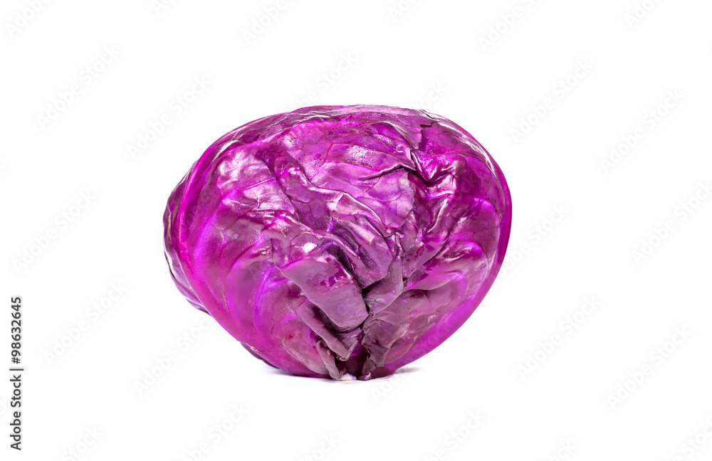 red cabbage isolated on white red cabbage isolated on white