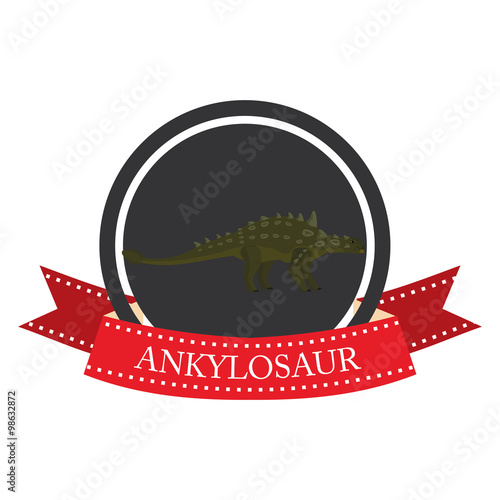 flat icon dinosaur ankylosaur
