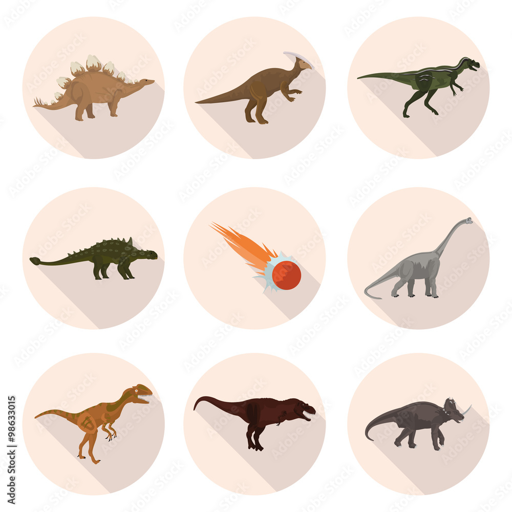 flat icons dinosaurs flat icons dinosaurs
