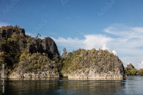 Limestone Islands in Tropical Pacific