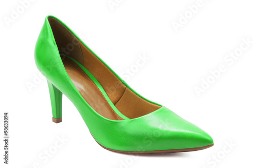 Green high heels pumps