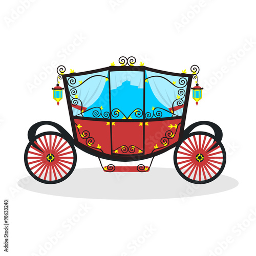 flat carriage in vector format
