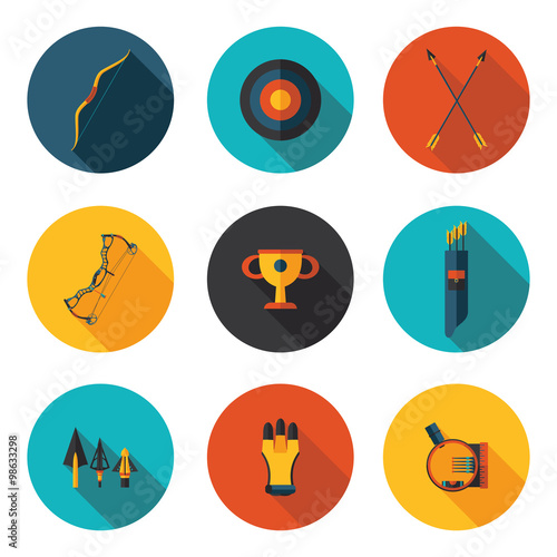 flat icons archery