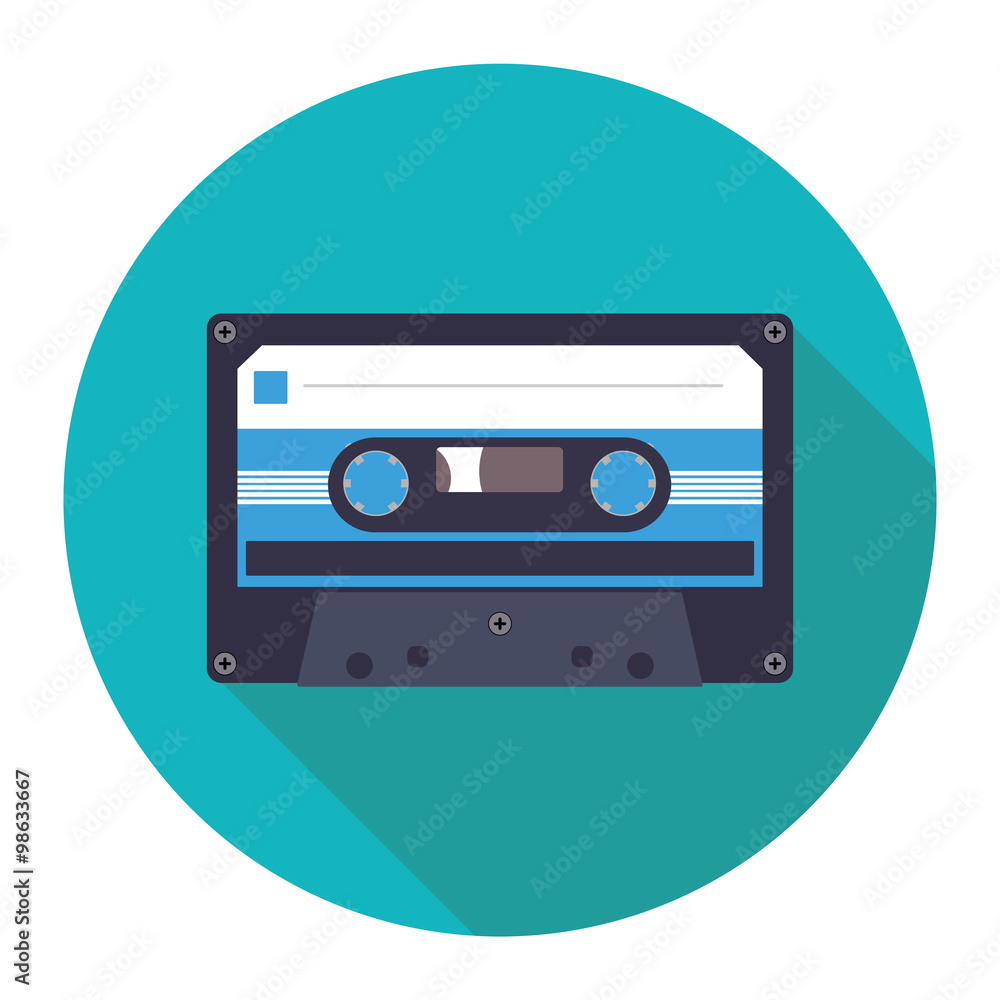 flat icon cassette