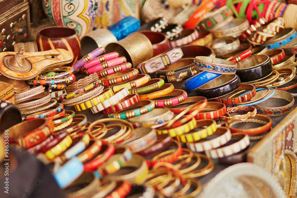 Selection of  bijouterie on Moroccan market