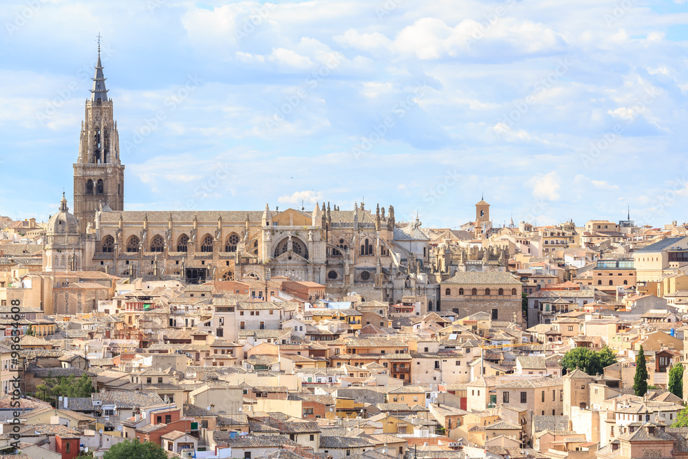 View the Cathedral and Alcazar of Toledo near Madrid
