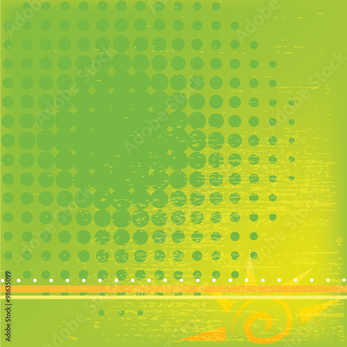 Green background with circles